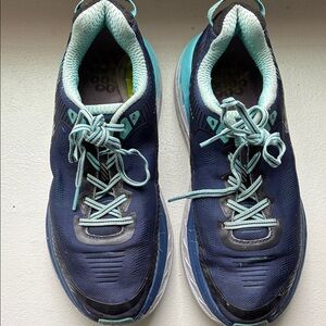 Hoka One One Bondi 5, Navy and Teal Women’s Running Shoes
